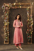 Vaayu pink collar kurta set