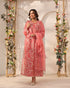 Vaayu pink heavy jaal kurta set