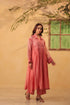 Vaayu pink pintuck collar kurta set