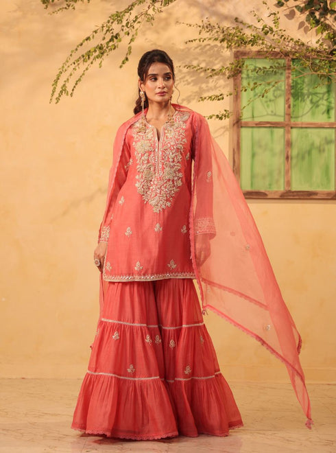 Vaayu pink sharara set