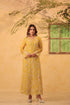 Vaayu yellow heavy jaal scallop kurta set