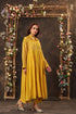 Vaayu yellow pintuck collar kurta set