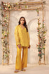 Vaayu yellow v neck co-ord set