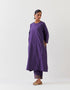 Varna grape purple silk hand embroidered tunic with trousers
