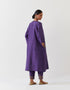 Varna grape purple silk hand embroidered tunic with trousers