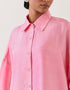 Varna light pink and champagne silk hand embroidered shirt tunic with trousers