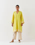 Varna lime green and champagne hand embroidered tunic and trouser set