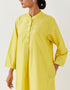 Varna lime green hand embroidered silk tunic with trousers