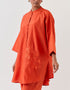 Varna rust orange embroidered silk tunic with trousers