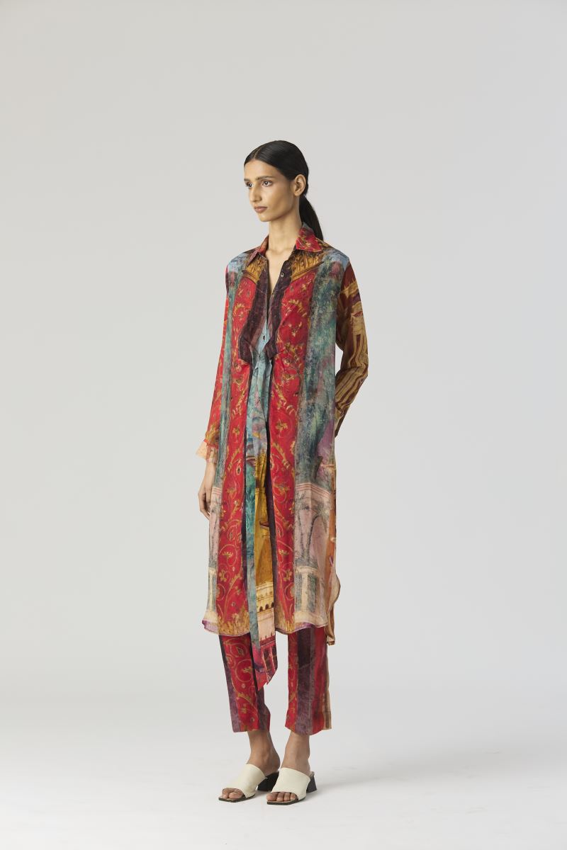 Buy Villa roma multicolor wrap kurta set Elan Store