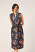 Villosa embroidered belted dress