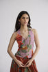 Vine and berry halterneck waistcoat and skirt set