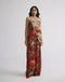 Vine crepe draped dress