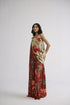 Vine crepe draped dress