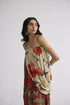 Vine crepe draped dress