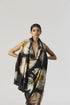 Viva fiori black pre-draped sari