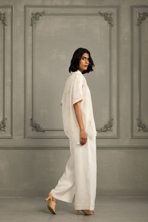 Wabi reverie ivory chanderi shirt with pants