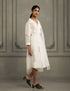 Wabi reverie ivory double layer dress