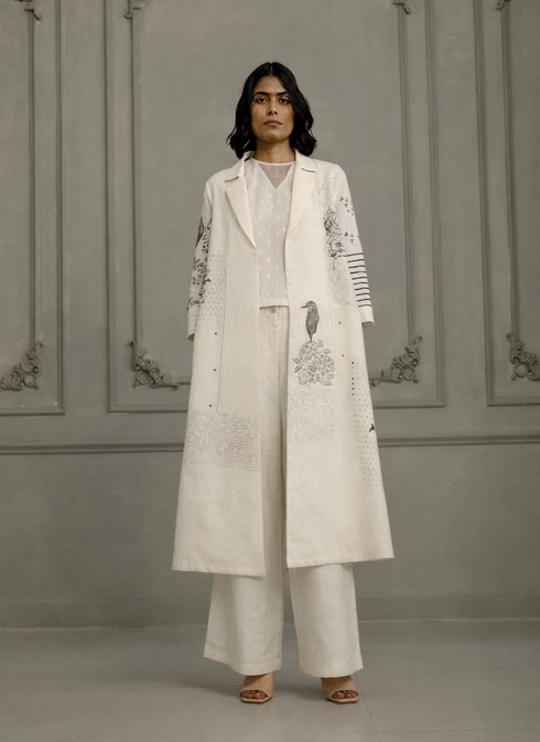 Wabi reverie ivory jacket set