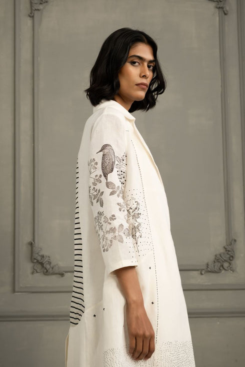 Wabi reverie ivory jacket set