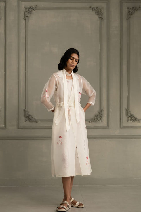 Wabi reverie ivory jacket with dress