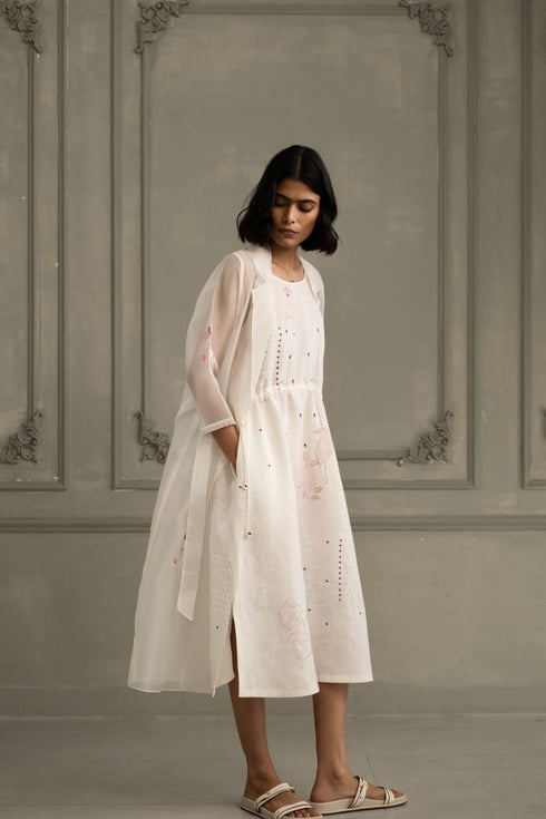 Wabi reverie ivory jacket with dress