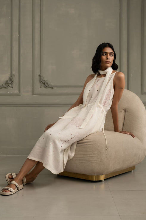 Wabi reverie ivory jacket with dress