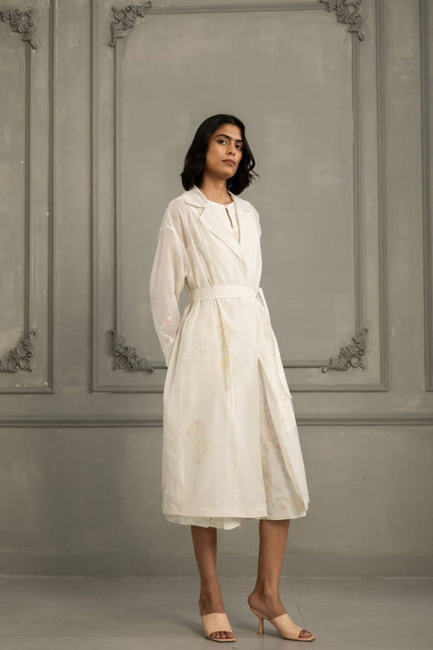 Wabi reverie ivory jacket with jumpsuit set