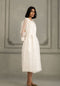 Wabi reverie ivory jacket with multiprint dress