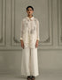 Wabi reverie ivory shirt with flared pants