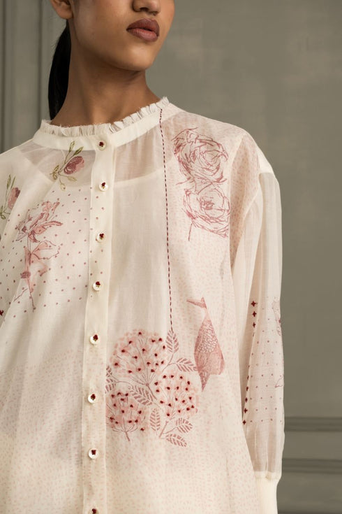 Wabi reverie ivory shirt with pants