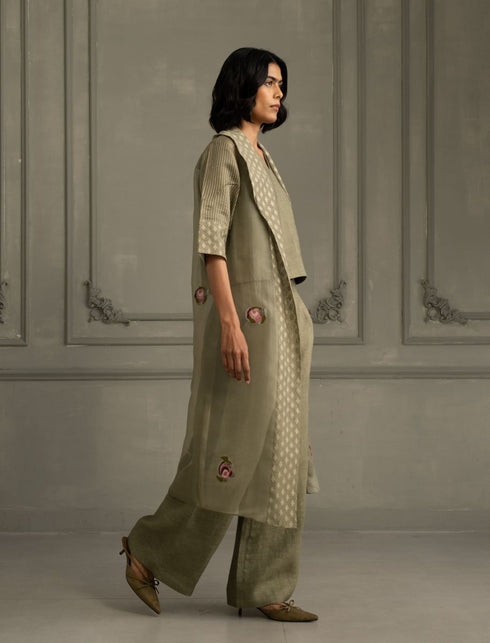 Wabi reverie sage green jacket set