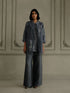 Wabi reverie stone blue shirt with flared pants