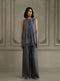 Wabi reverie stone blue top with flared pants