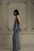 Wabi reverie stone blue top with flared pants