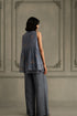 Wabi reverie stone blue top with flared pants