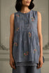 Wabi reverie stone blue top with flared pants