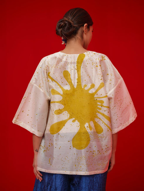 Wander ivory and mustard top