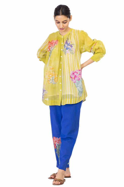 Weriene yellow floral top