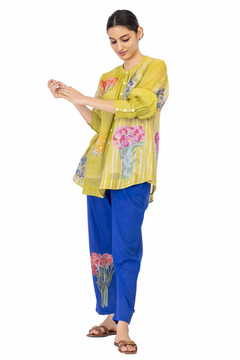 Weriene yellow floral top