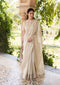 Whispering ivy beige sari