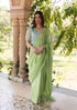 Whispering ivy green sari