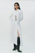 White long shirt dress with hand embroidered highlights