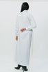 White long shirt dress with hand embroidered highlights