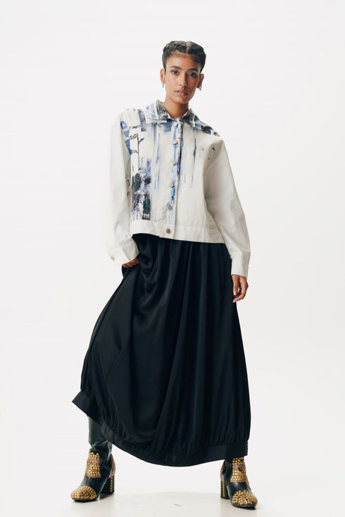 White printed shacket