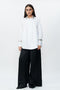 White shirt with hand embroidered cuff & collar