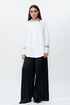 White shirt with hand embroidered cuff & collar