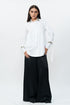 White shirt with hand embroidered cuff & collar