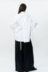 White shirt with hand embroidered cuff & collar