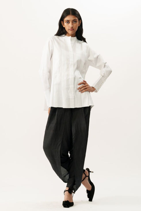 White strap detail shirt